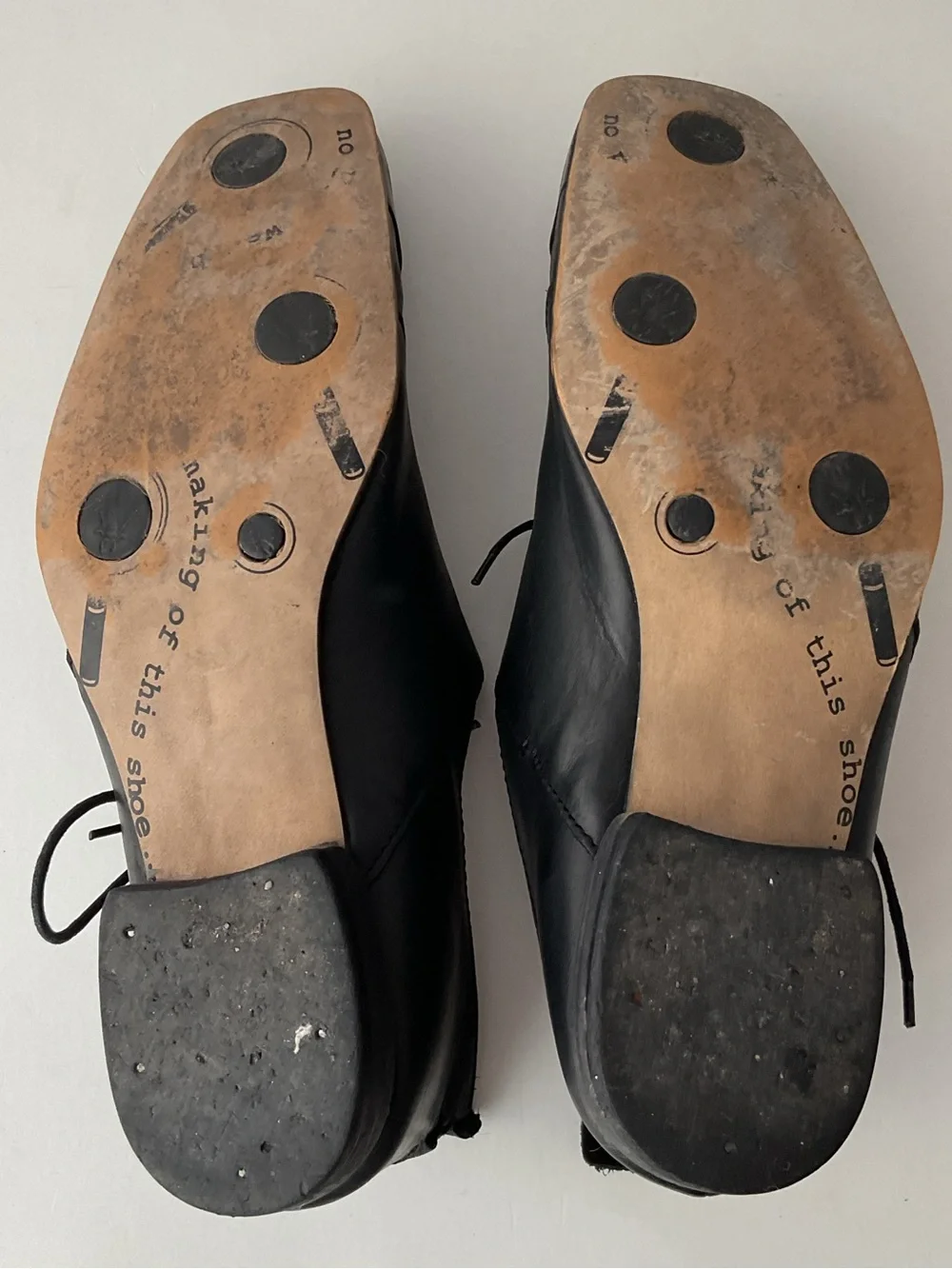 RARE Fly London Black Leather Square Toe Oxford Shoes Men’s Size EU 43 / US 10